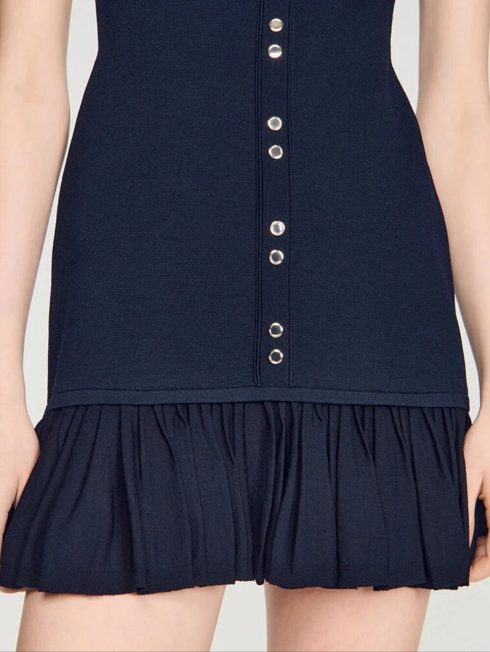 Sandro Mini knit dress with ruffles - Picture 3 of 14